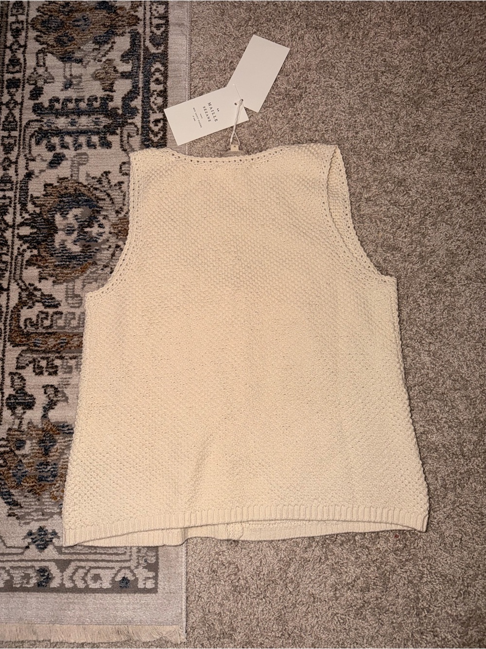 Sézane Joas Top in Cream NWT Sz Medium - Picture 7 of 7